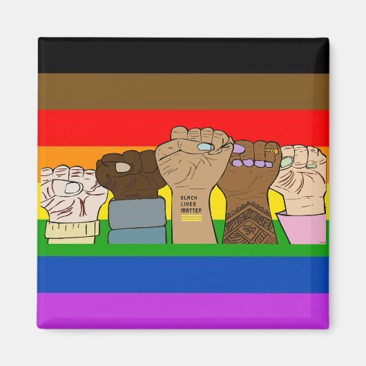 プライドパワーフィスト/ BLMマグネット マグネット (正面)