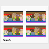 プライドパワーフィスト/ BLM矩形ステッカー 長方形シール (シート)