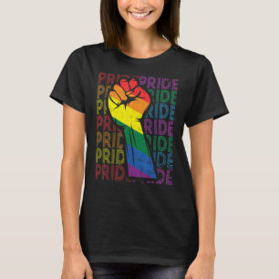 プライドパワー拳Lgbt月ゲイレズビアントランスジェンデ Tシャツ