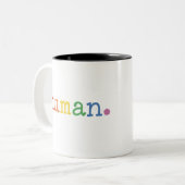 プライドヒトLGBTレインボーLGBTQ平等 ツートーンマグカップ (正面左)