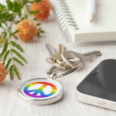 プライドピースサインキーチェーン キーホルダー (側面)