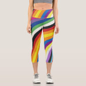 プライドフカラフルラグストライプレギンス カプリレギンス (正面)