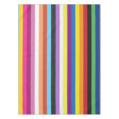 プライドフラグのカラフルストライプパターン テーブルクロス (正面)