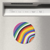 プライドフラグのカラフルストライプパターン マグネット (インサイチュ (食洗機))