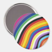 プライドフラグのカラフルストライプパターン マグネット (正面/裏面)
