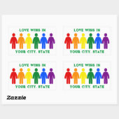 プライドフラグの人 長方形シール (シート)