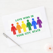 プライドフラグの人 長方形シール (封筒)