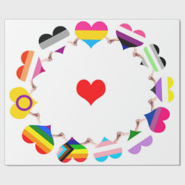 プライドフラグの折り返し紙 ラッピングペーパー