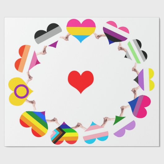 プライドフラグの折り返し紙 ラッピングペーパー (フラット)