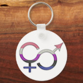 プライドフラグの色の性別の流体記号 キーホルダー (正面)