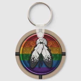 プライドフラグの色の2千と千の石のシールの記号 キーホルダー