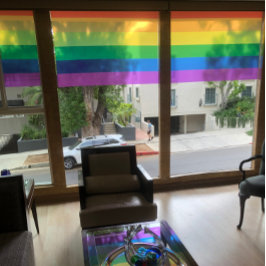 プライドフラグの色ストライプウィンドウの固定 ウィンドウサイン