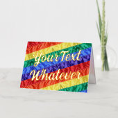 プライドフラグ虹のフラグすべての目的をテキストに追加 箔グリーティングカード (正面)