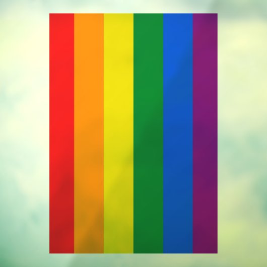 プライドフラグ虹の色のストライプウィンドウの固定 ウィンドウサイン (シート3)