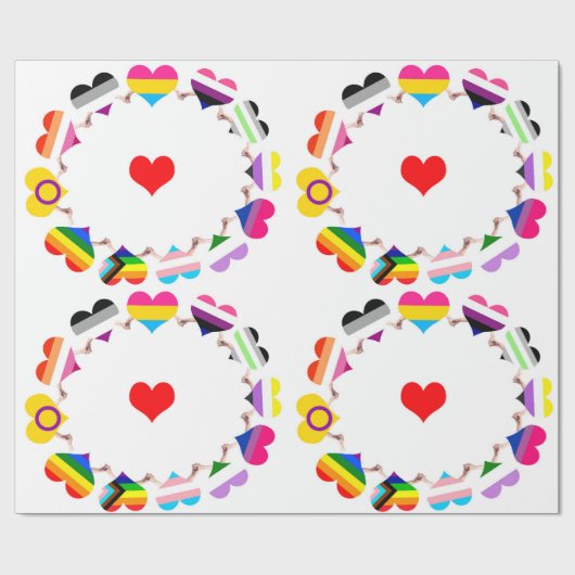 プライドフラグ2ラッピング紙 ラッピングペーパー (フラット)