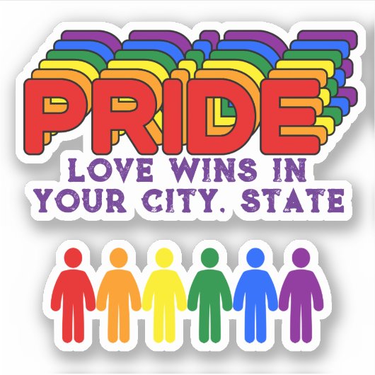 プライドフラグ シール (正面)