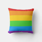 プライドフルラウンジ:レインボーフラッグ クッション (正面)
