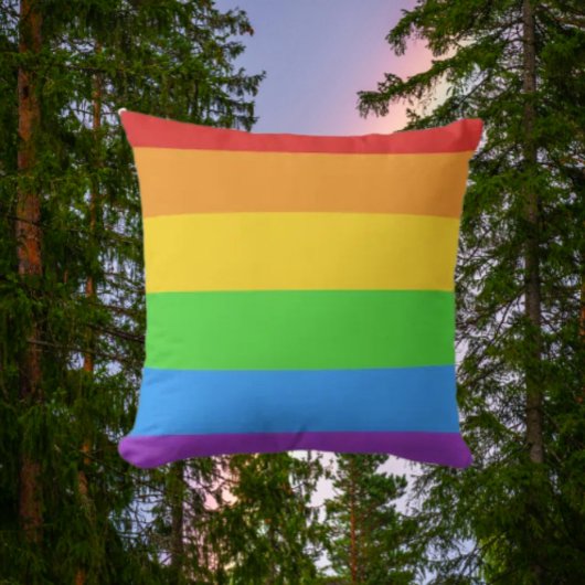プライドフルラウンジ:レインボーフラッグ クッション