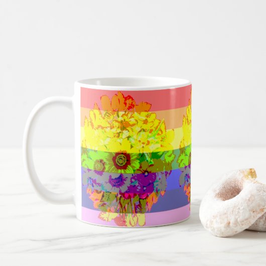 プライドフル開花 コーヒーマグカップ (ドーナツ)