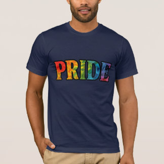 プライドフローラレインボー文字LGBTQ+ Tシャツ