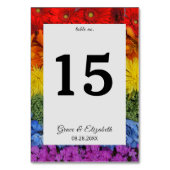 プライドフローラ結婚のテーブル番号 テーブルナンバー (裏面)