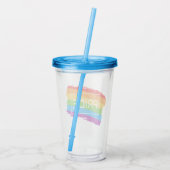 プライドブラシストローク虹 アクリルタンブラー (裏面)