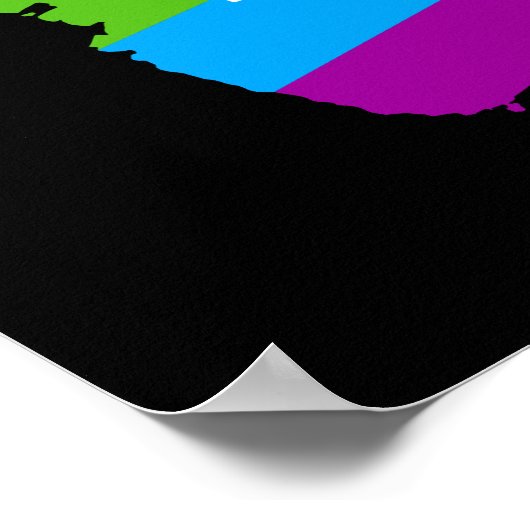 プライドブラシストローク虹 ポスター (角)