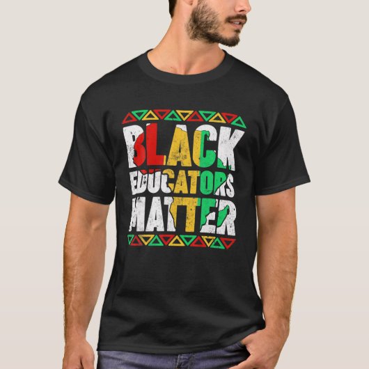 プライドブラック教育者マターギフト履歴月 Tシャツ (正面)