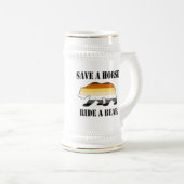 プライドベアプライドセーブ馬に乗るクマ ビールジョッキ (正面右)