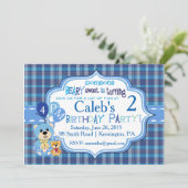 プライドベア誕生日招待状 招待状 (スタンド正面)