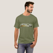 プライドベア プライドカラーの流線型デザイン Tシャツ (正面フル)