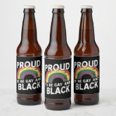 プライドマンス2025 ゲイ 黒人 自豪の日 ビールラベル (ボトル)