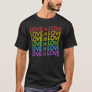 プライドマーチレインボーLgbt平等ラブイズラブゲイ Tシャツ