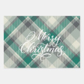 プライドモダンジンガムメリークリスマスホリデー ラッピングペーパーシート (正面3)