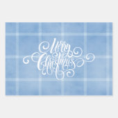 プライドモダンジンガムメリークリスマスホリデー ラッピングペーパーシート (正面3)