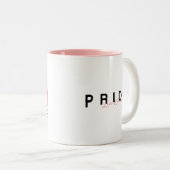 プライドラブがレインボーカラフルLGBTQに勝利 ツートーンマグカップ (正面右)