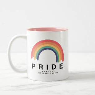 プライドラブがレインボーカラフルLGBTQに勝利 ツートーンマグカップ