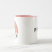 プライドラブがレインボーカラフルLGBTQに勝利 ツートーンマグカップ (中央)