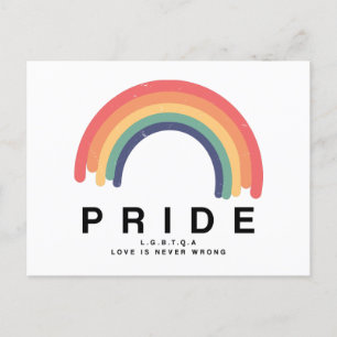 プライドラブがレインボーカラフルLGBTQに勝利 ポストカード