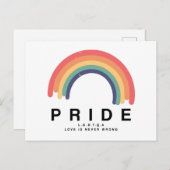 プライドラブがレインボーカラフルLGBTQに勝利 ポストカード (正面/裏面)