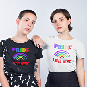 プライドラブがLGBTレインボーアートホワイトに勝利 Tシャツ