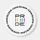 プライドラブは愛Lgbtq+ マグネット (正面)