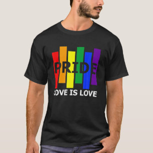 プライドラブイズラブLGBTゲイレズビアンバイセクシャル Tシャツ