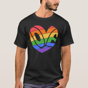プライドラブゲイレインボーLGBTQ Tシャツ