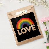 プライドラブズラブゲイ平等レインボーLGBTQ フェイバーバッグ (封をした状態)