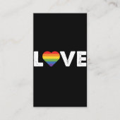 プライドラブズラブゲイ平等レインボーLGBTQ 名刺 (正面)