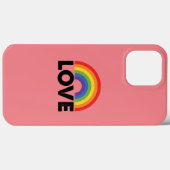 プライドラブズラブゲイ平等レインボーLGBTQ Case-Mate iPhoneケース (裏面 (横))