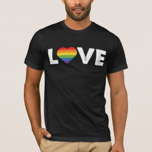 プライドラブズラブゲイ平等レインボーLGBTQ Tシャツ