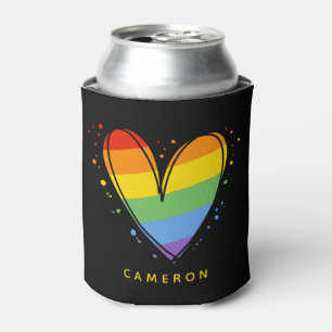 プライドラブハートゲイレインボーLGBTQクーラーボックス 缶クーラー