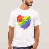プライドラブLGBTQ+ Tシャツ – コットンTシャツ (正面)
